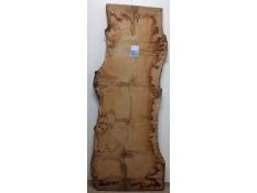 1 x Hardwood Air Dried Sawn Waney Edge / Live Edge Character Burr English Oak Slab / Table Top