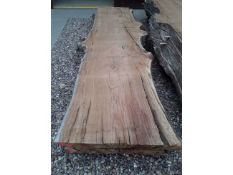 1 x Hardwood Air Dried Sawn Waney Edge / Live Edge English Burr / Pippy Oak Slab / Table Top
