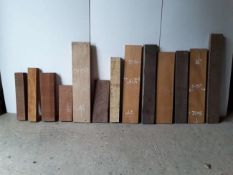 22 x Selection Hardwood Mixed Sawn / Planed English & African Mixed Boards, Oak, Opepe, Beech, Wal..