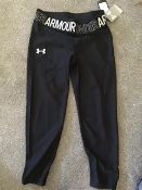 Brand New Under Armour 3/4 Leggings Age 15-16 RRP 29.99