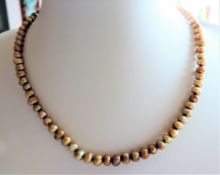 Bronze Cultured Pearl Necklace