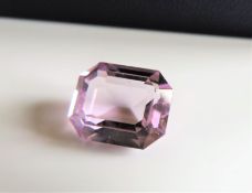 1 x Loose 5.6 ct 12mmx10mm Faceted Octagon Amethyst Gemstone (New)