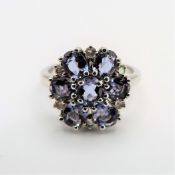 Sterling Silver 1.7ct Tanzanite Ring New with Gift Pouch