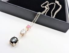 Sterling Silver Gemstone Pendant Necklace