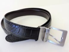 William Hunt Saville Row Black Leather Belt NEW