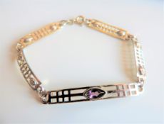 Sterling Silver Amethyst Bracelet