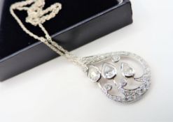 Sterling Silver 4ct Gemstone Pendant Necklace New with Gift Box