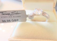 THOMAS SABO Sterling Silver Gemstone Ring New with Tags & Box