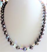 19 inch Peacock Cultured Pearl Necklace