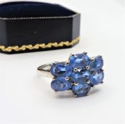 Sterling Silver 4 ct Tanzanite Ring New with Gift Box