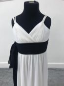 Alexia Wedding Dress in Ivory With Black Sash. Size 6