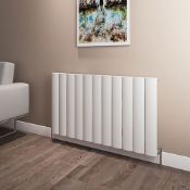 RRP £359. Frontline Aqua Edition Azar Aluminium Horizontal Designer Radiator 600x600mm - Texture...