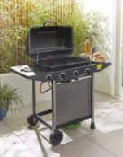 (105/7N) RRP £170. 3 Burner Gas BBQ With Side Burner.