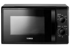 (118/7L) Lot RRP £184.99. 2x Microwave Items. 1x Swan 20L 1200W White/Gold (SM3040WHTN) RRP £99....