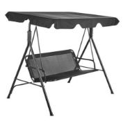 (78/R9) RRP £120. JDWilliams Porto 3 Seater Swing in Charcoal. Dimensions (L172 x W114 x D151.5cm...