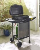 (94/7K) RRP £104. 2 Burner Gas BBQ With Side Burner. OTZ132/01
