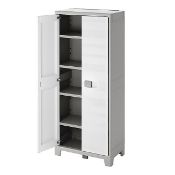 Form Links 4 Shelf Polypropylene Tall Utility Storage Cabinet