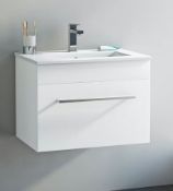 Derwent White 410mm Wall Hung Vanity Unit. WH410. Appears Unused.