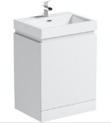 Hardy 600 White Floorstanding Vanity Unit. MD600CA. 219680. Appears Unused.