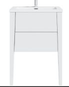 Mode Hale White Gloss Vanity Unit. FSTP02/60CAWH. 254338. Appears Unused