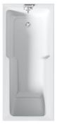 Evolve 1700x750mm Single Ended Shower Bath. Appears Unused.