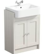 Dulwich Ivory Semi Recessed Vanity unit. DULVANIV01. Appears Unused.