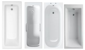 4 x Mixed Baths. 1 x Kensington 1400 x 700mm Single Ended Bath B1365. 1 x Kirke Anti Slip 1600x70...