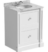 Burghley Matt White Vanity Unit. 650mm. NH650. 212522 Appears Unused