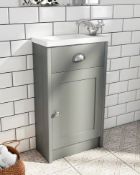 Dulwich / Winchester Stone Grey Cloakroom Vanity Unit. DULCOMGR. Appears Unused.