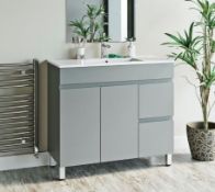 Orchard Thames Satin Grey Vanity Unit. 900mm. AU900GR. 247702.