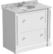 Burghley Matt White Vanity Unit. 900mm. NH900. Appears Unused