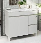 Orchard Thames White Vanity Unit. 900mm. AU900WH. 212702. Appears Unused