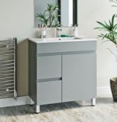 Orchard Thames Satin Grey Vanity Unit. 750mm. AU750GR. 212705.