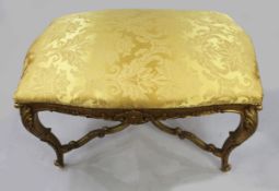 Louis XV Style Giltwood Upholstered Window Seat