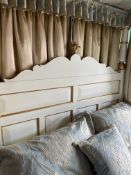 Hand Made White & Gold Painted Carved Wooden Four Poster Bed