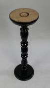 Early 20th c. Ebonized Wooden Pedestal