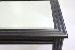 Mirror Topped Ebonized Side Table