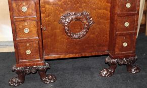 Fine Late 18th c. Mahogany Desk with Carved Feet