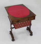 William IV Rosewood Card & Works Table