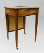 George III Sheraton Satinwood Writing Table