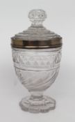 Regency Rock Crystal Silver Mounted Jar & Cover