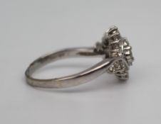 Diamond Fancy Cluster 18ct White Gold Ring