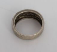 Five Stone Diamond Style Silver Ring
