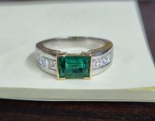 Emerald & Diamond Dress Ring