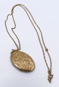Gold Locket on Chain