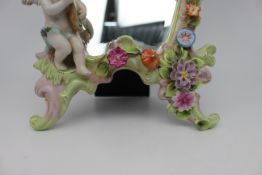 Vintage Dresden Porcelain Vanity Mirror