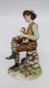 Capodimonte Shepherd Boy Figurine