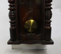 Antique Mahogany Enamel Dial Regulator Wall Clock