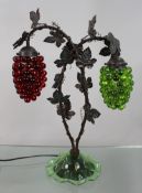 Grapevine Table Lamp with Glass Shades