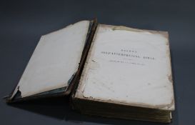 Antique Leather Bound Brown's Self Interpreting Bible